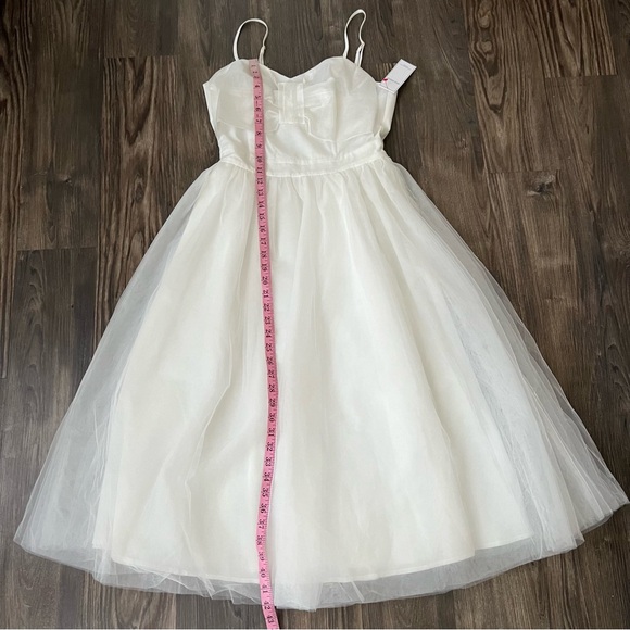 Aura NEW White Lace Tulle Wedding Cocktail Reception Prom Dress - Picture 16 of 16